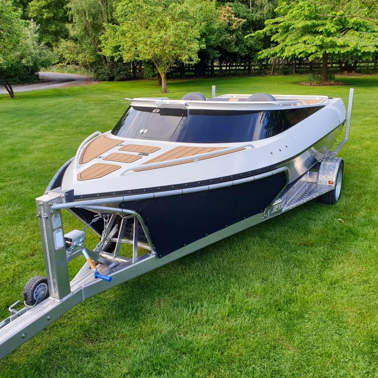 Kinocean New Aluminum Racing Jet Boat with 1812 CC 4-Cylinder Outboard Engine for Lake Surfing